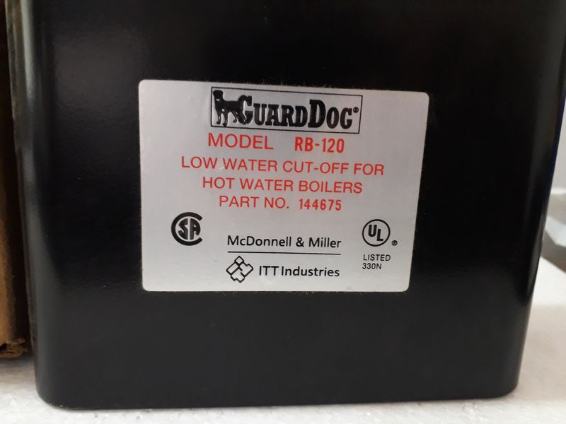 MCDONNELL MILLER GUARDDOG RB-120 LOW WATER CUT-OFF FOR HOT WATER BOILER