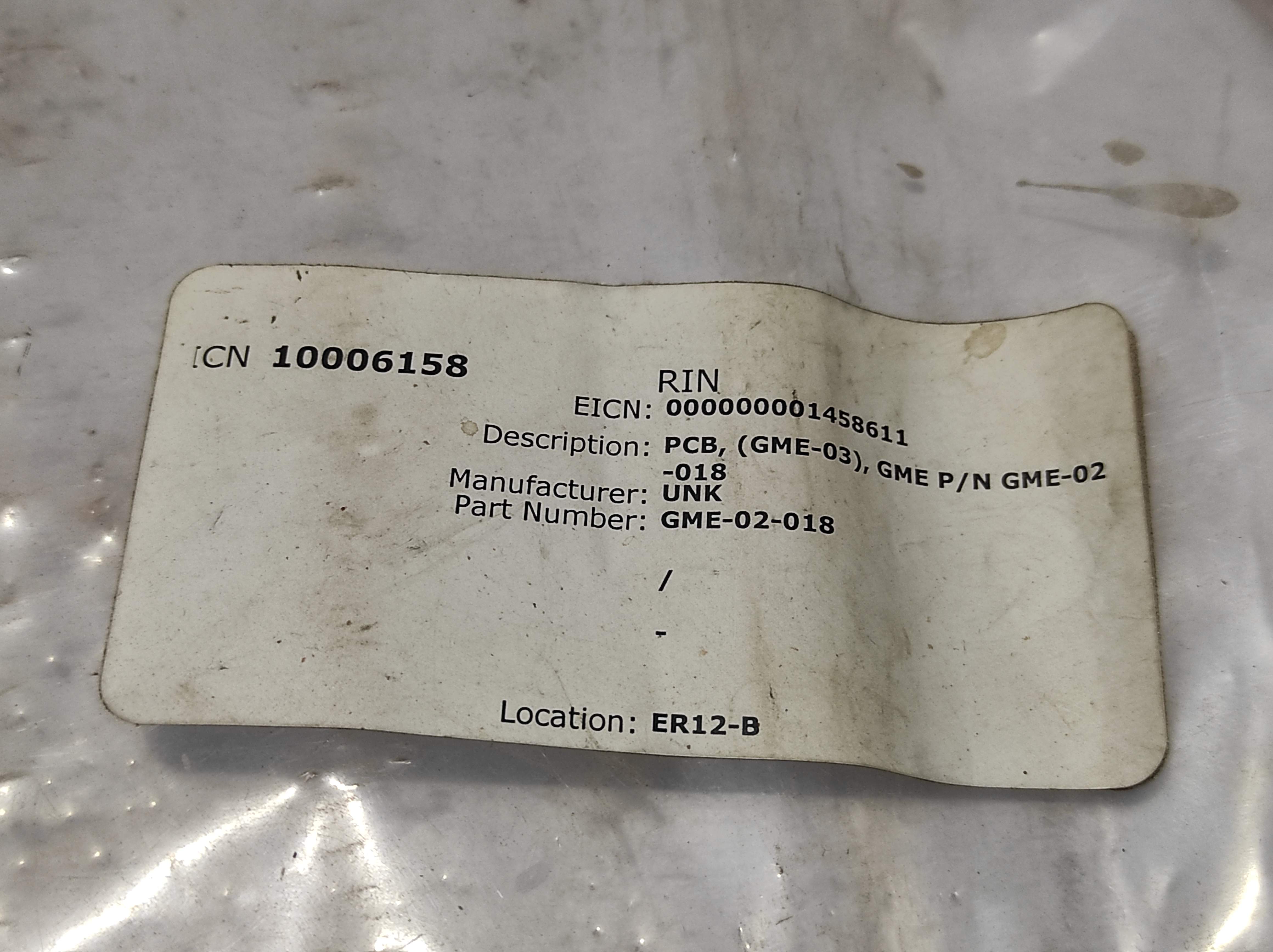 UNK GME-02-018 PCB GME-03