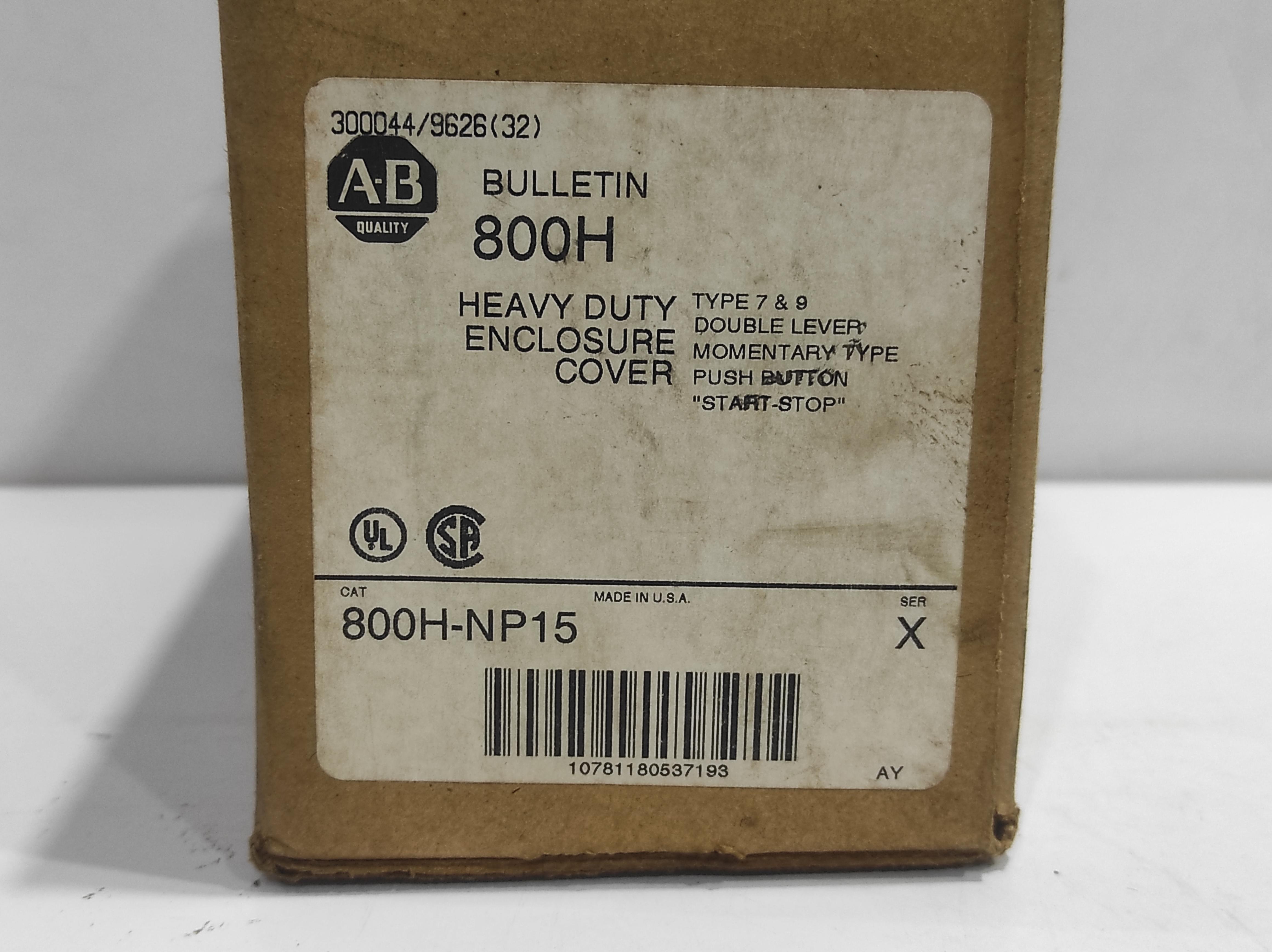 Allen Bradley 800H-NP15  Heavy Duty Enclosure Cover   Ser X