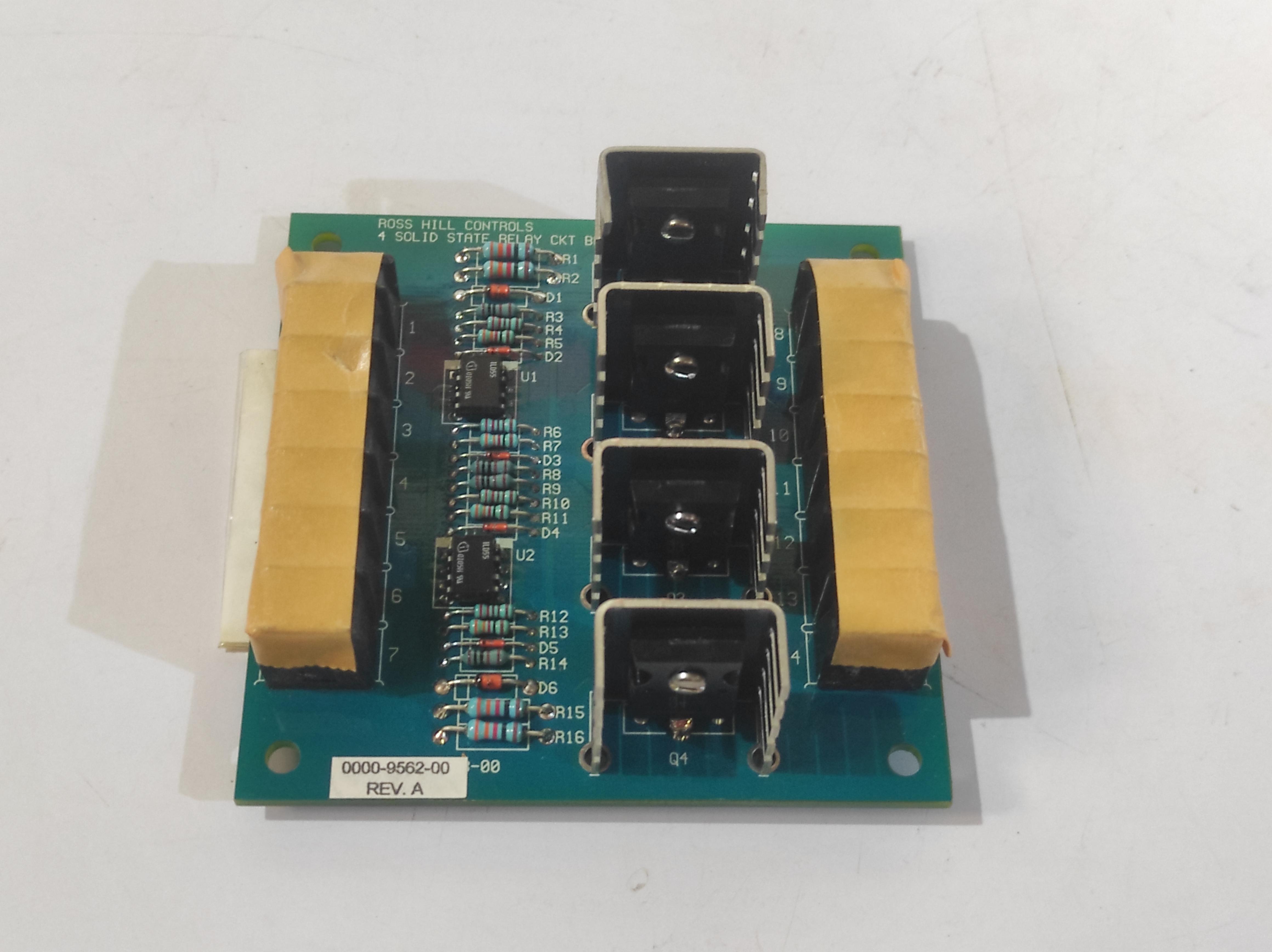 Ross Hill Control 0000-9562-00 Rev A 4 Solid State Relay CKT BD