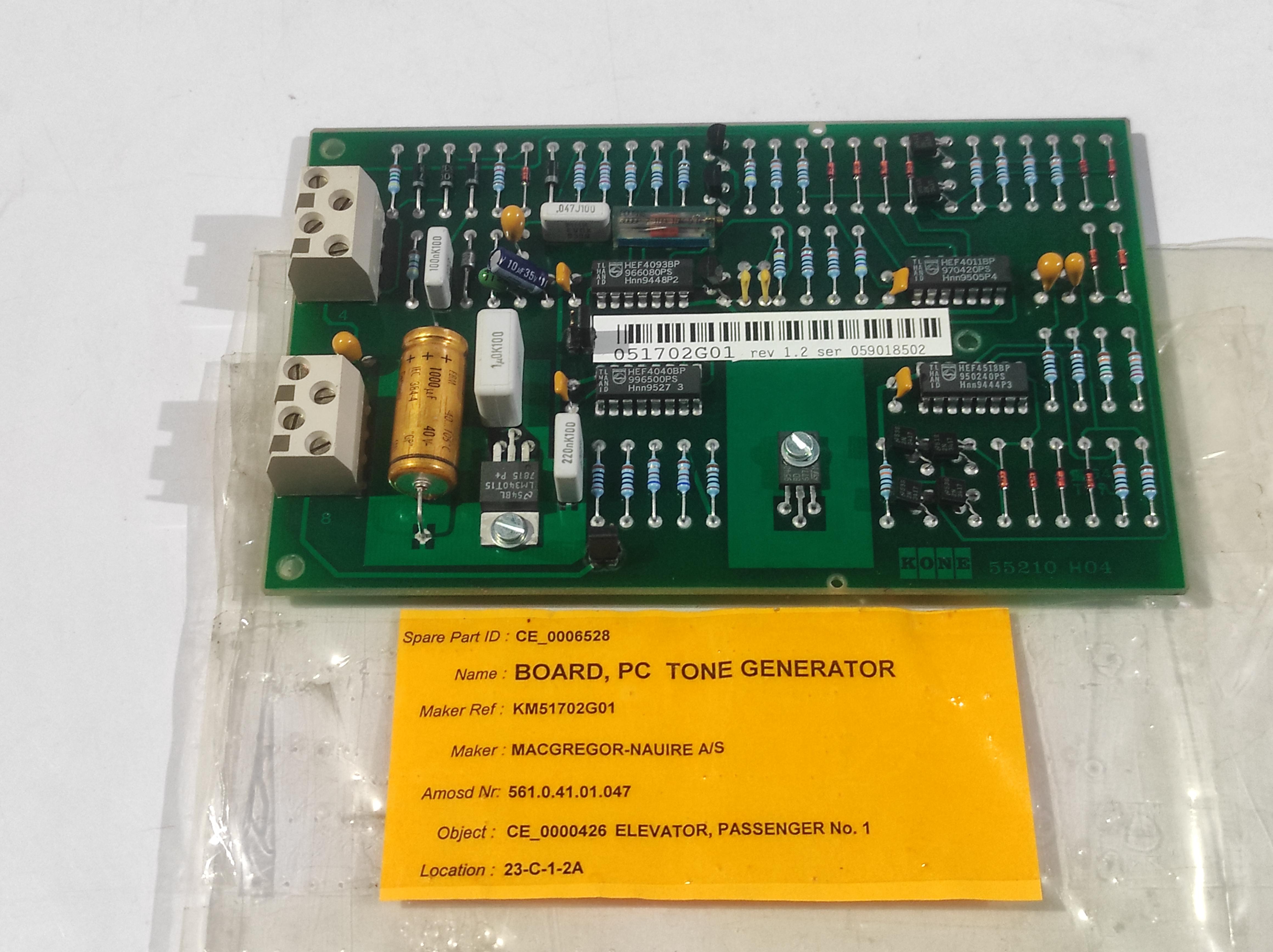 Kone 55210 H04 PCB 051702G01 Rev 1.2