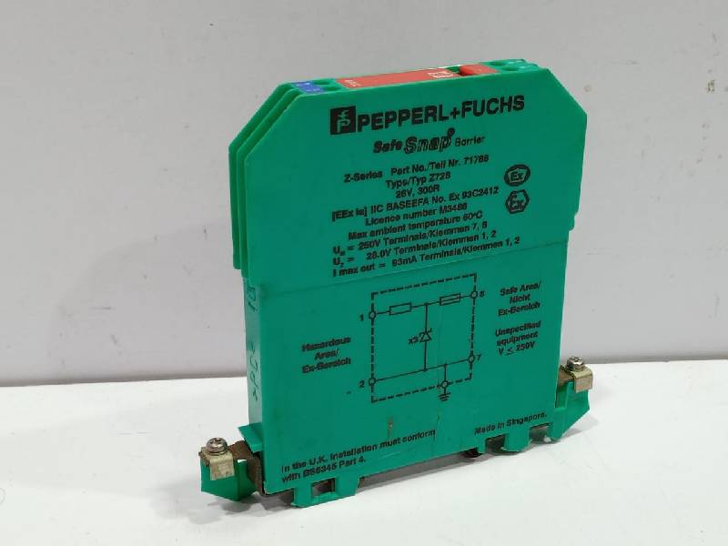 Pepperl Fuchs Z-Series Z728 71788 Safe Snap Barrier