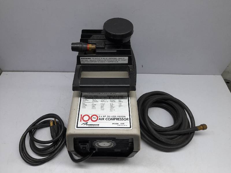 Thomos 1020 658547 Air Compressor 100 PSI ¾ HP Oil-Less Piston