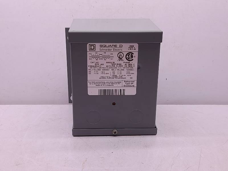 Square D 500SV1B General Purpose Transformer Pri 240x480V Sec 120-240V .500kVA 1? 60Hz