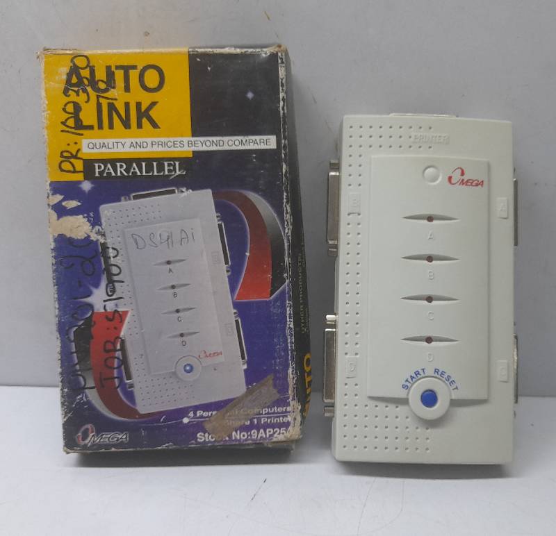 Omega 9AP254 Auto Link 4 Parallel Computers Share 1 Printer