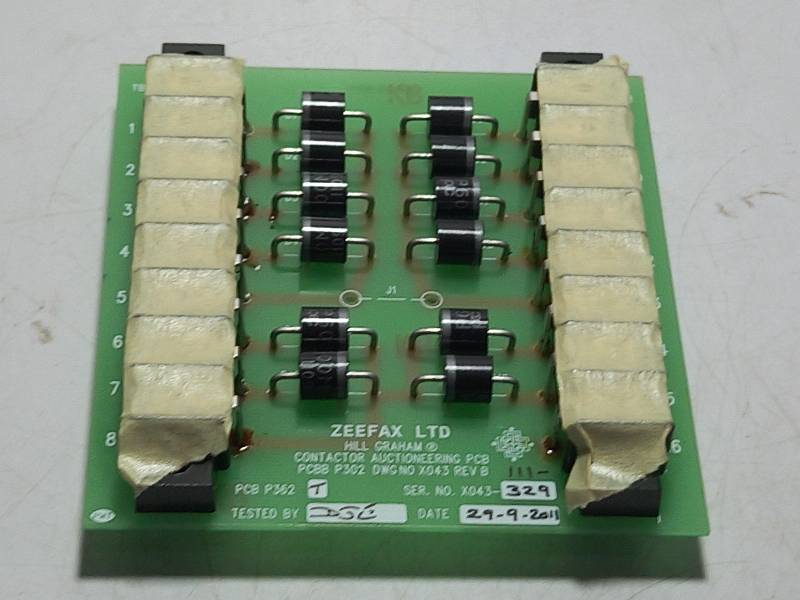 HILL GRAHAM X043-329-111  ZEEFAX  CONTACTOR AUCTIONEERING PCB