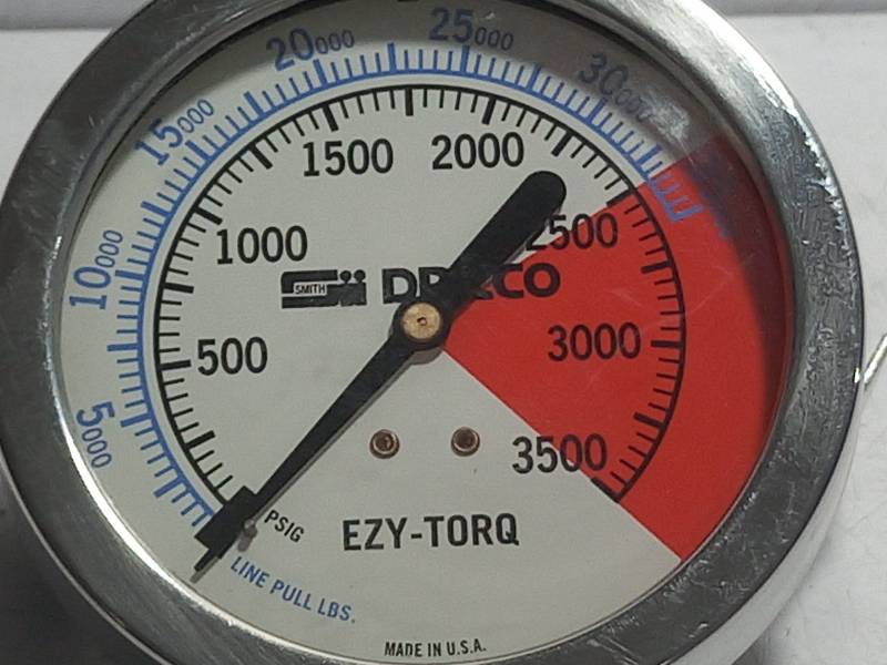 DRILCO 17567-34 15C-C PRESSURE GAUGES 0-3000 PSI EZY-TORQ