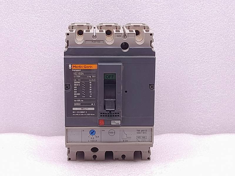 Merlin Gerin NS160N  Compact Circuit Breaker  Schneider Electric  750V 8kw