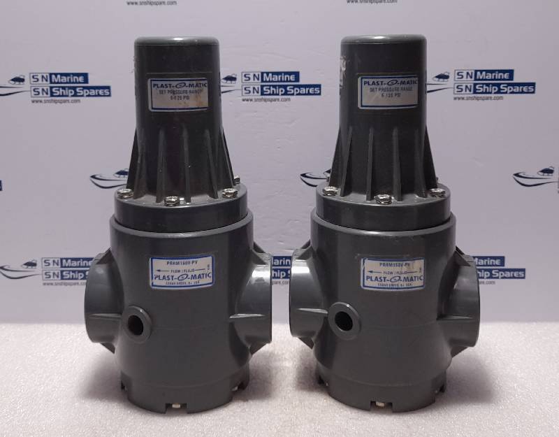 Plast-O-Matic PRHM150V-PV Pressure Regulator Set Pressure Range 5-125 PSI