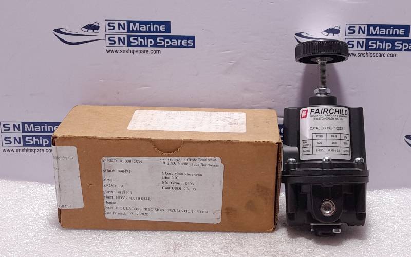 Fairchild 10262 Pneumatic Precision Regulator NOV 7817493 Range 2-150 PSIG