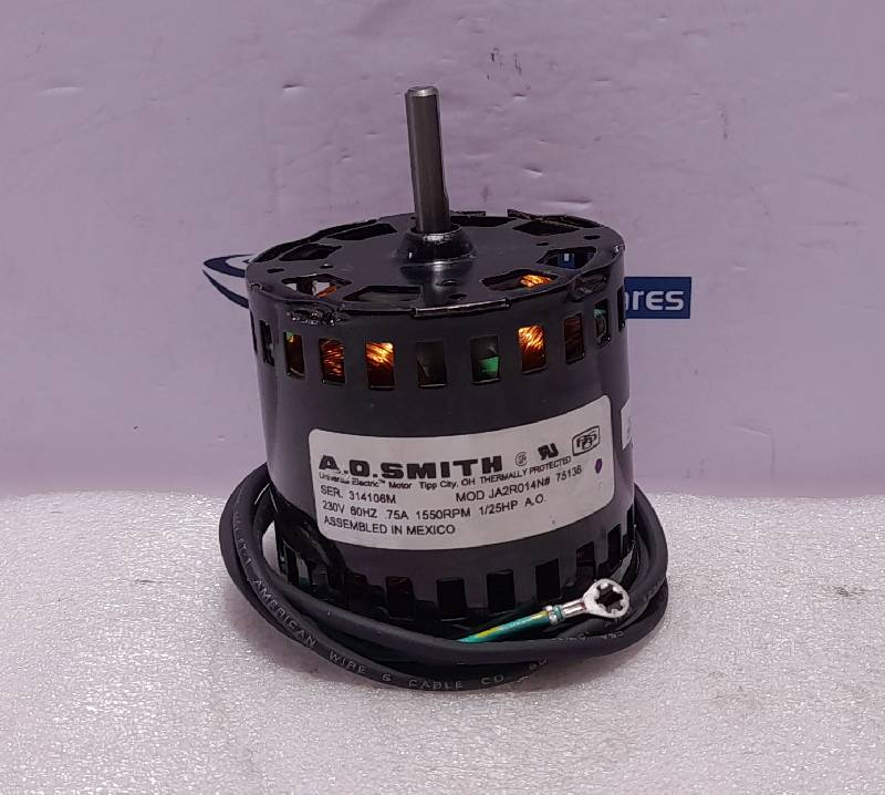A O Smith JA2R014N# 75138 Electric Servo Motor 230V 60Hz .75A 1550RPM 1/25HP