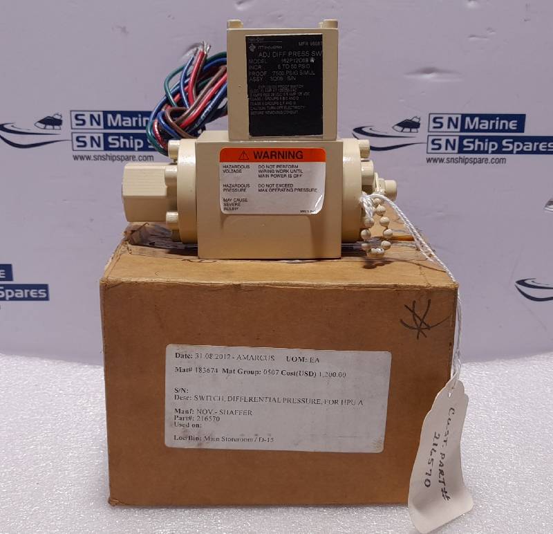 ITT Neo Dyn 162P12C6BA Adjustable Differential Pressure Switch INCR 6 To 50 PSID