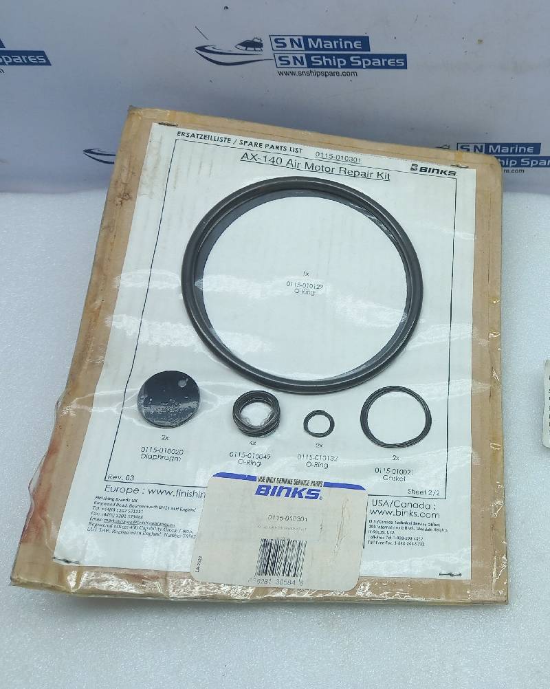 Binks 0115-010301 AX-140 Air Motor Repair Kit